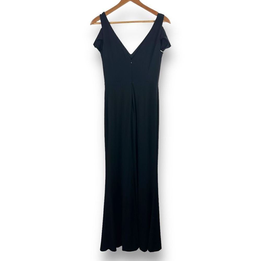 Calvin Klein black cold shoulder maxi dress